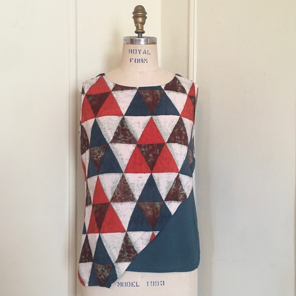 Mother Earth Forest Green & Rust Geometric Tank - Picture 2 of 11